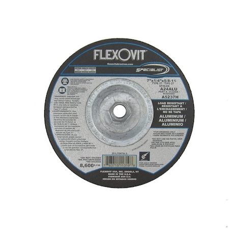 Flexovit DEPRESSED CENTER GRINDING WHEEL A5237H
